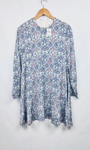 VESTIDO ESTAMPADO MANGA LARGA PAULA (L)