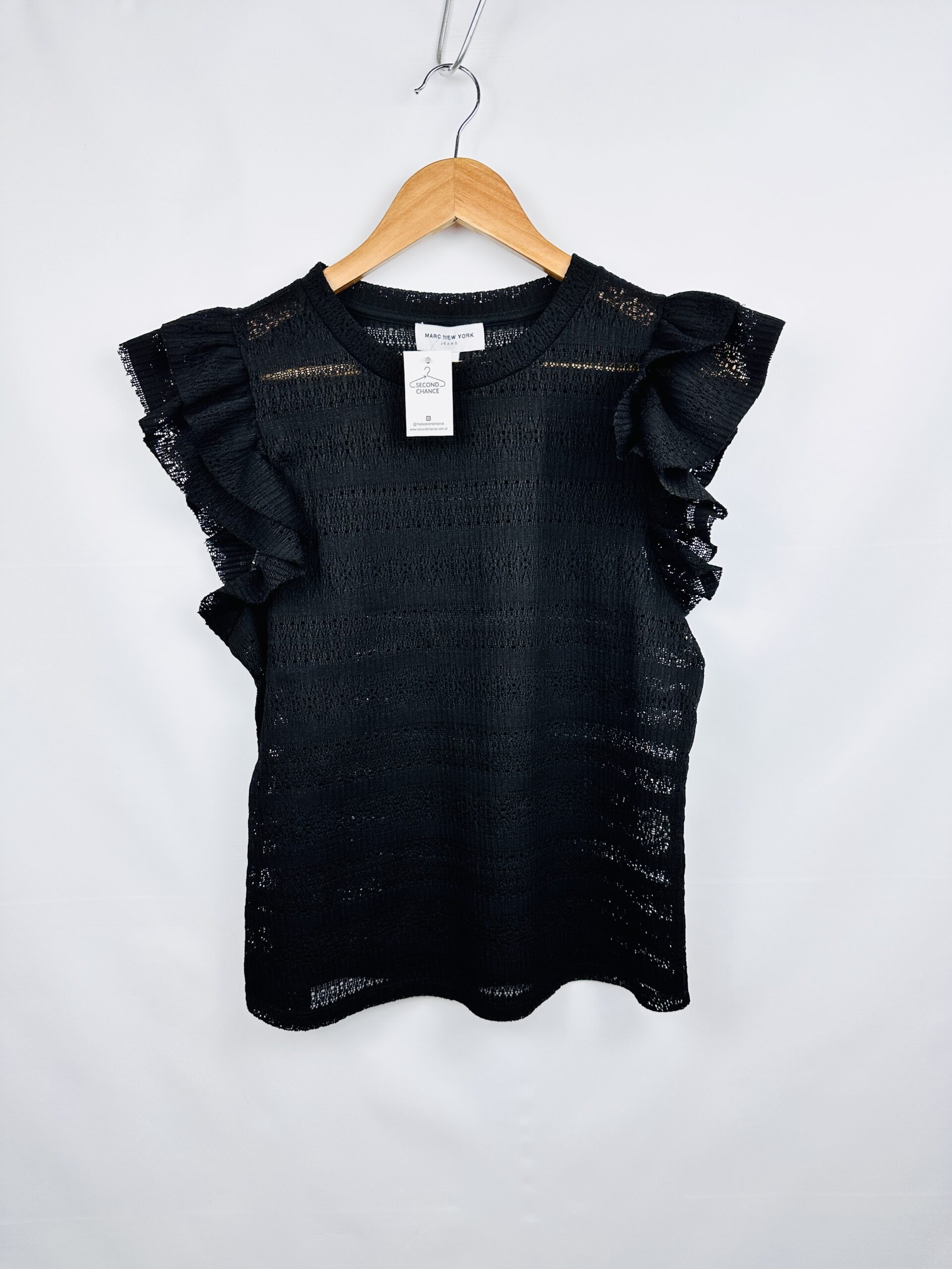 BLUSA NEGRA DE ENCAJE MARK NEW YORK (M)