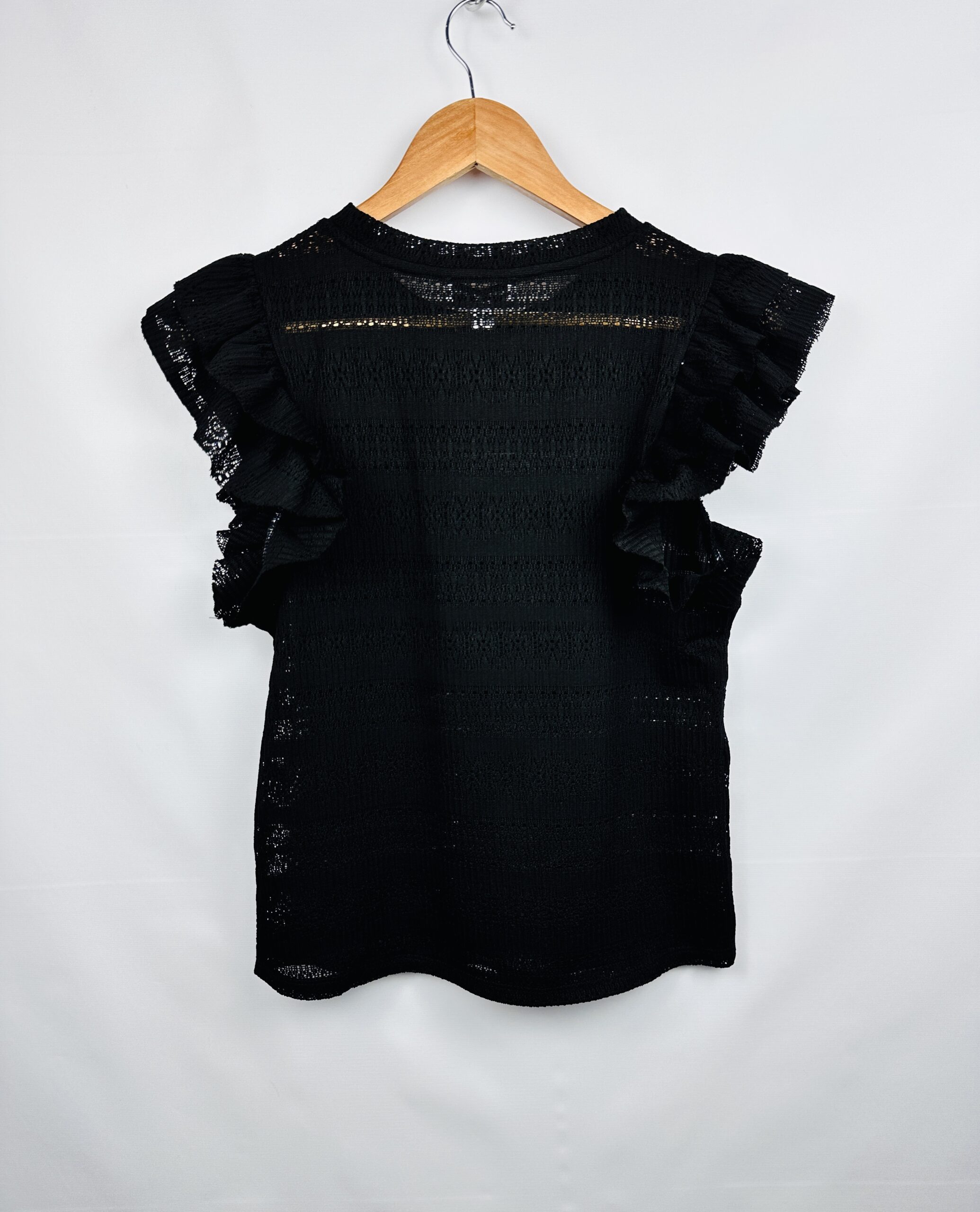BLUSA NEGRA DE ENCAJE MARK NEW YORK (M) - Imagen 3
