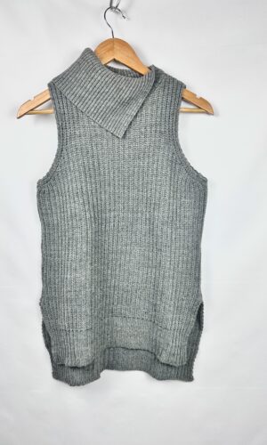 CHALECO GRIS TEJIDO DESIDERATA (M)