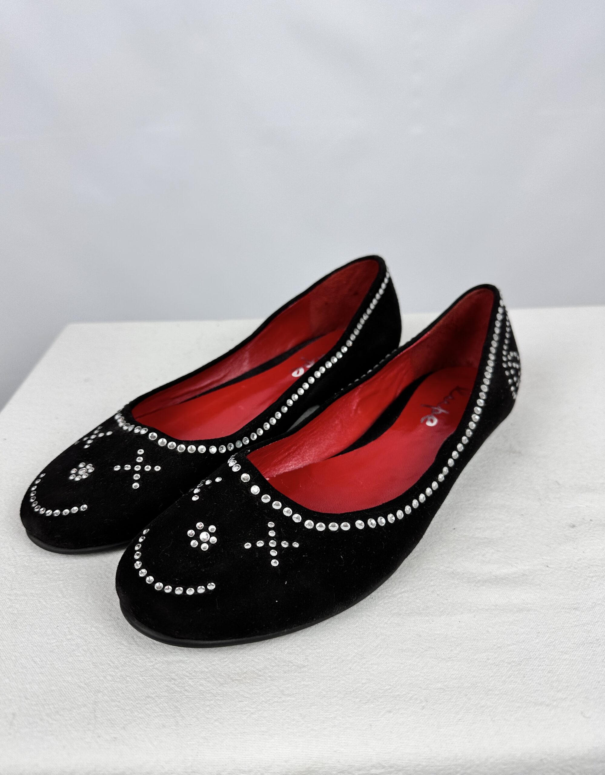 BALERINAS DE CAMUZA + STRASS LUPE (39)
