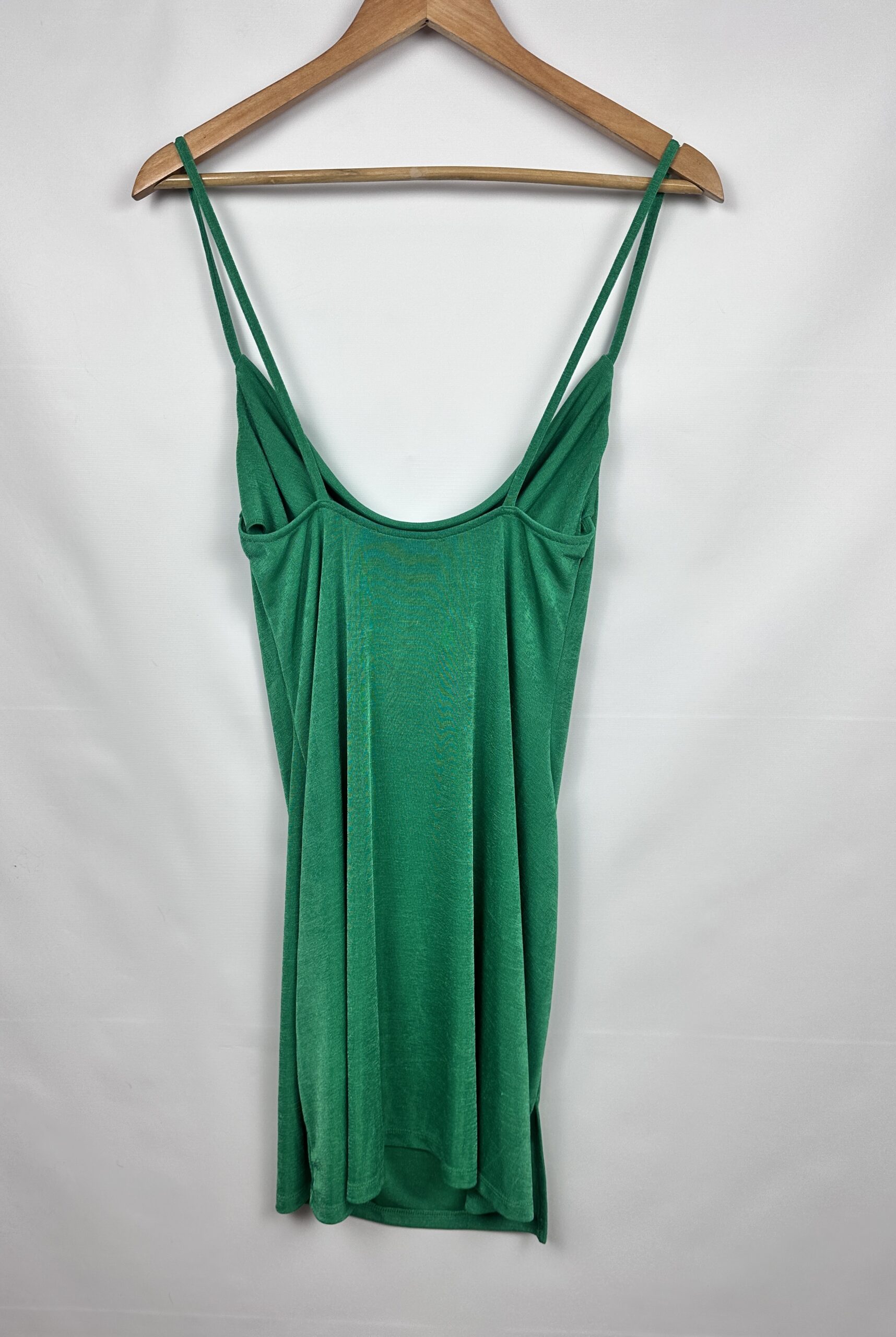 VESTIDO VERDE TIRITAS PULL & BEAR (XL) - Imagen 3