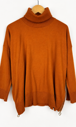 SWEATER MARRON CUELLO TORTUGA MILLIE (L)