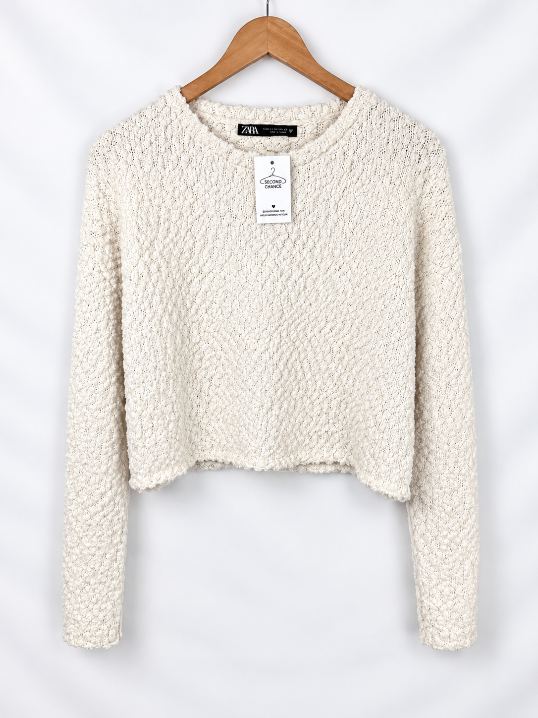SWEATER OVERZIZE CREMA ZARA (M)