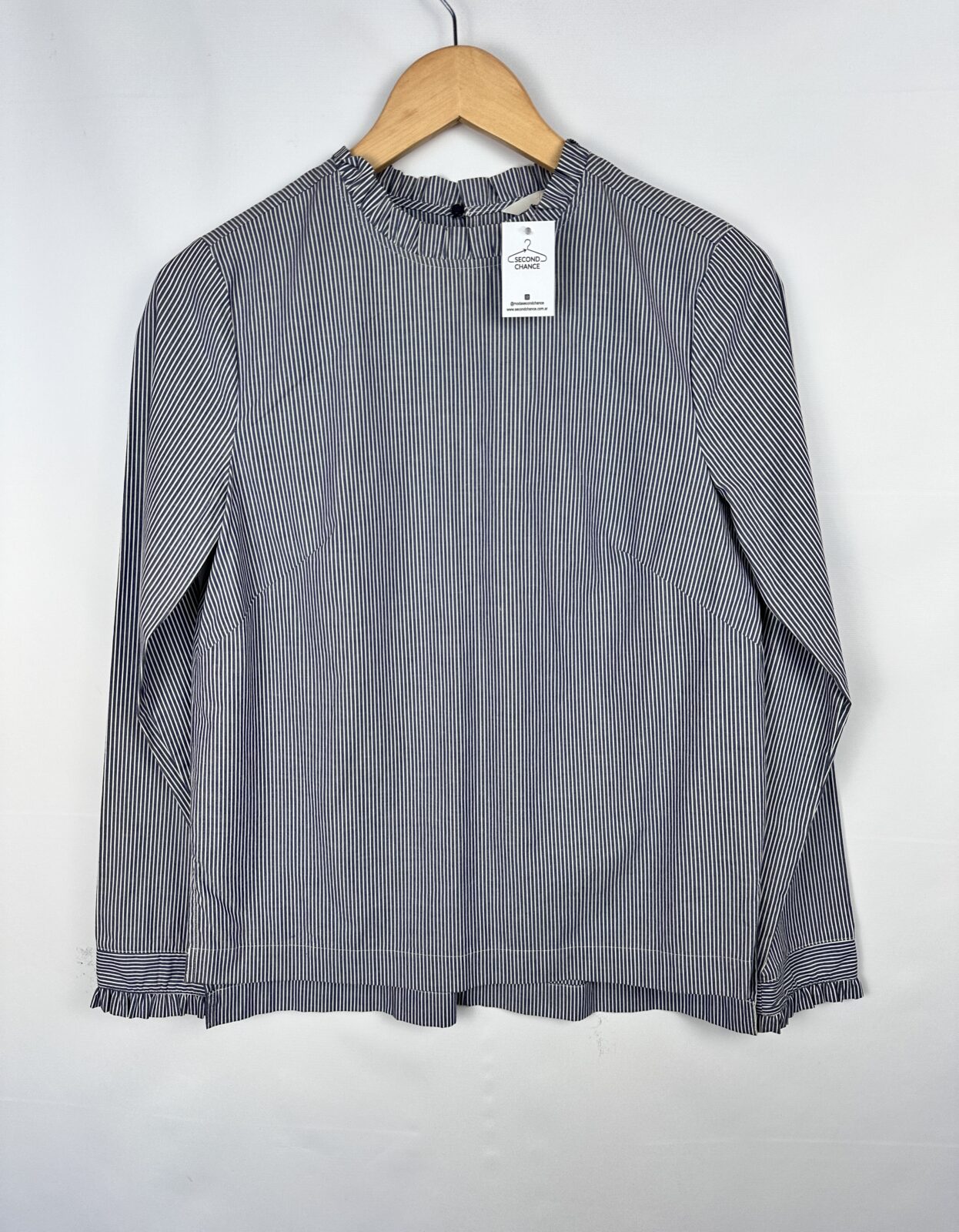 BLUSA A RAYAS MANGA LARGA H&M (S)
