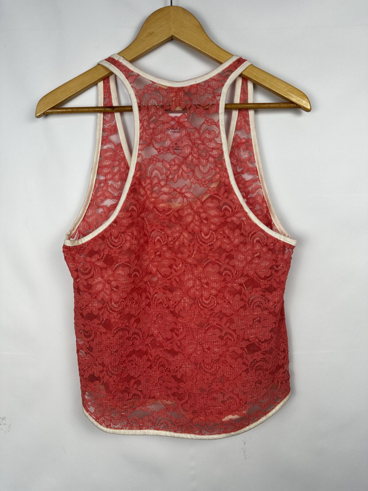 MUSCULOSA DE ENCAJE FLOREADO ROSA KOSIUKO (S) - Imagen 3