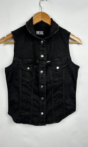 CHALECO DE JEAN + STRASS DIESEL (M)