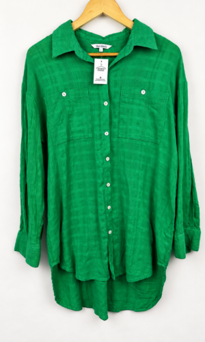 CAMISA LARGA VERDE BLUE ISLAND (L)