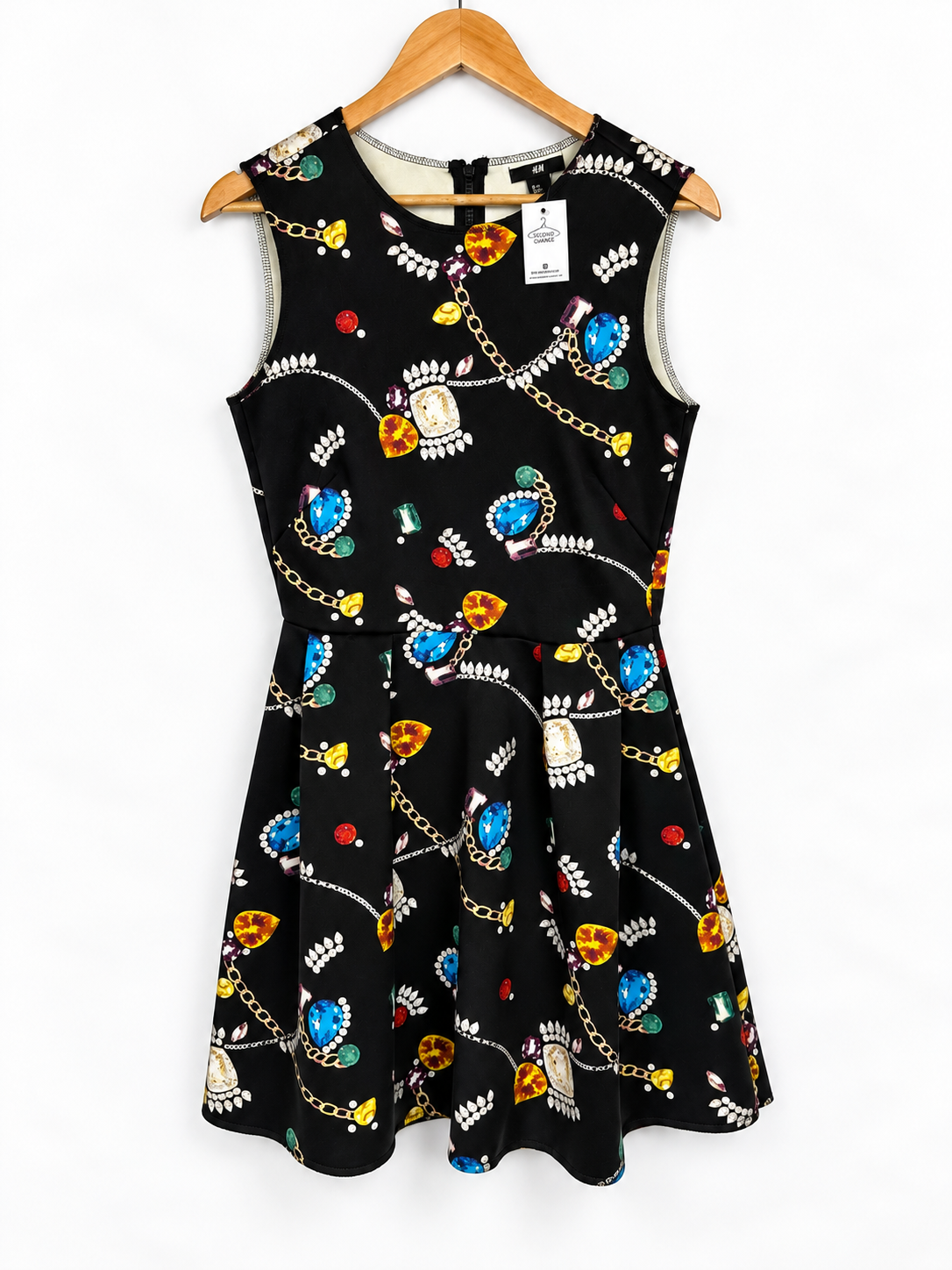 VESTIDO ESTAMPADO JOYAS H & M (M)