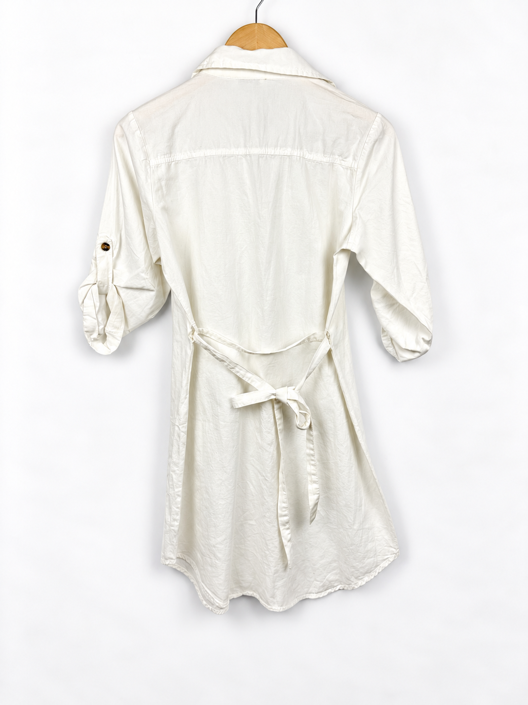 VESTIDO CAMISERO BLANCO M P H COLLECTION (M) - Imagen 3