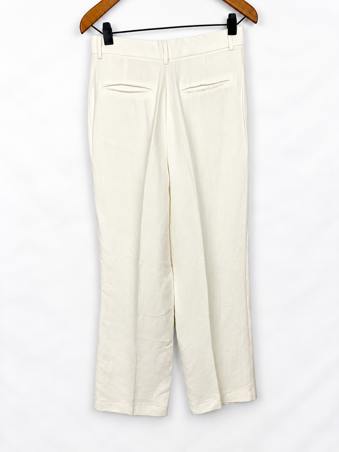 PANTALON SASTRERO BLANCO DE LINO ZARA (M) - Imagen 3
