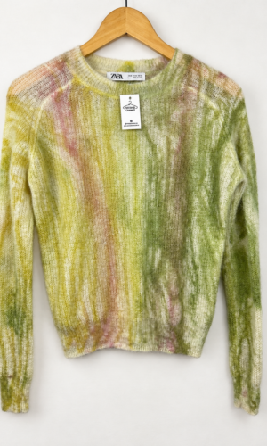 SWEATER ZARA TEJIDO DE COLORES (M)