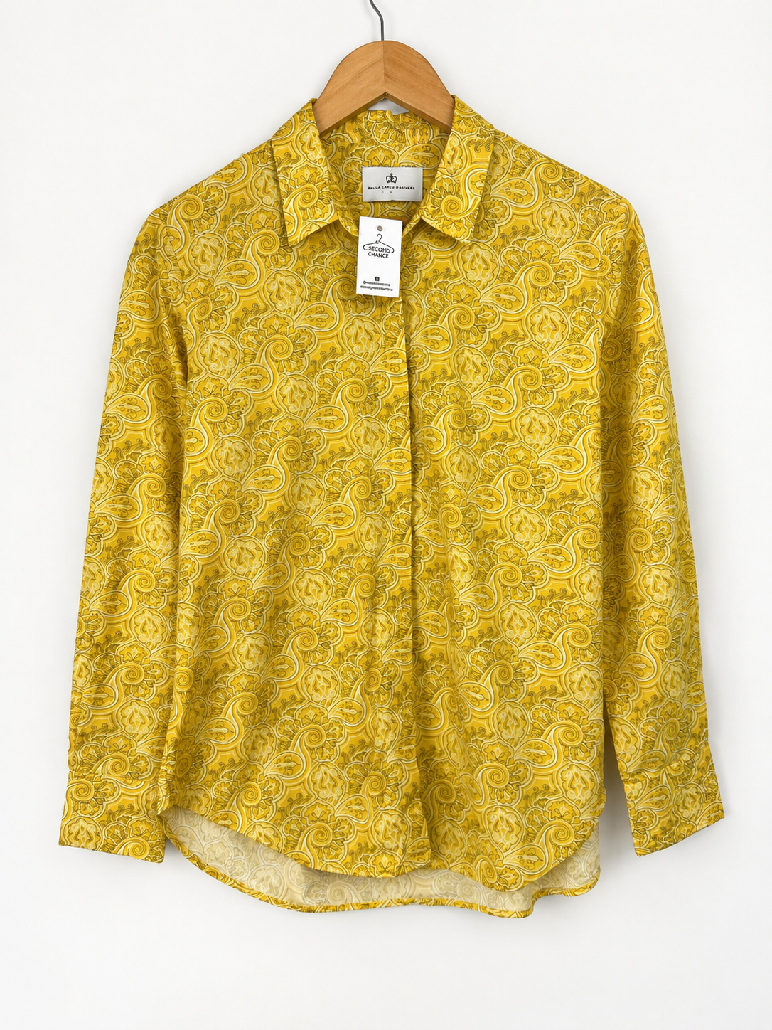CAMISA ESTAMPADA AMARILLA PAULA (S)