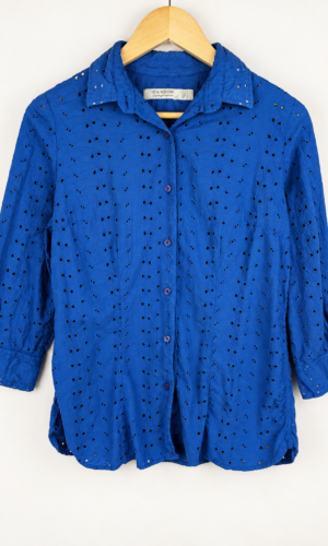 CAMISA AZUL BORDADO CARDON (M)