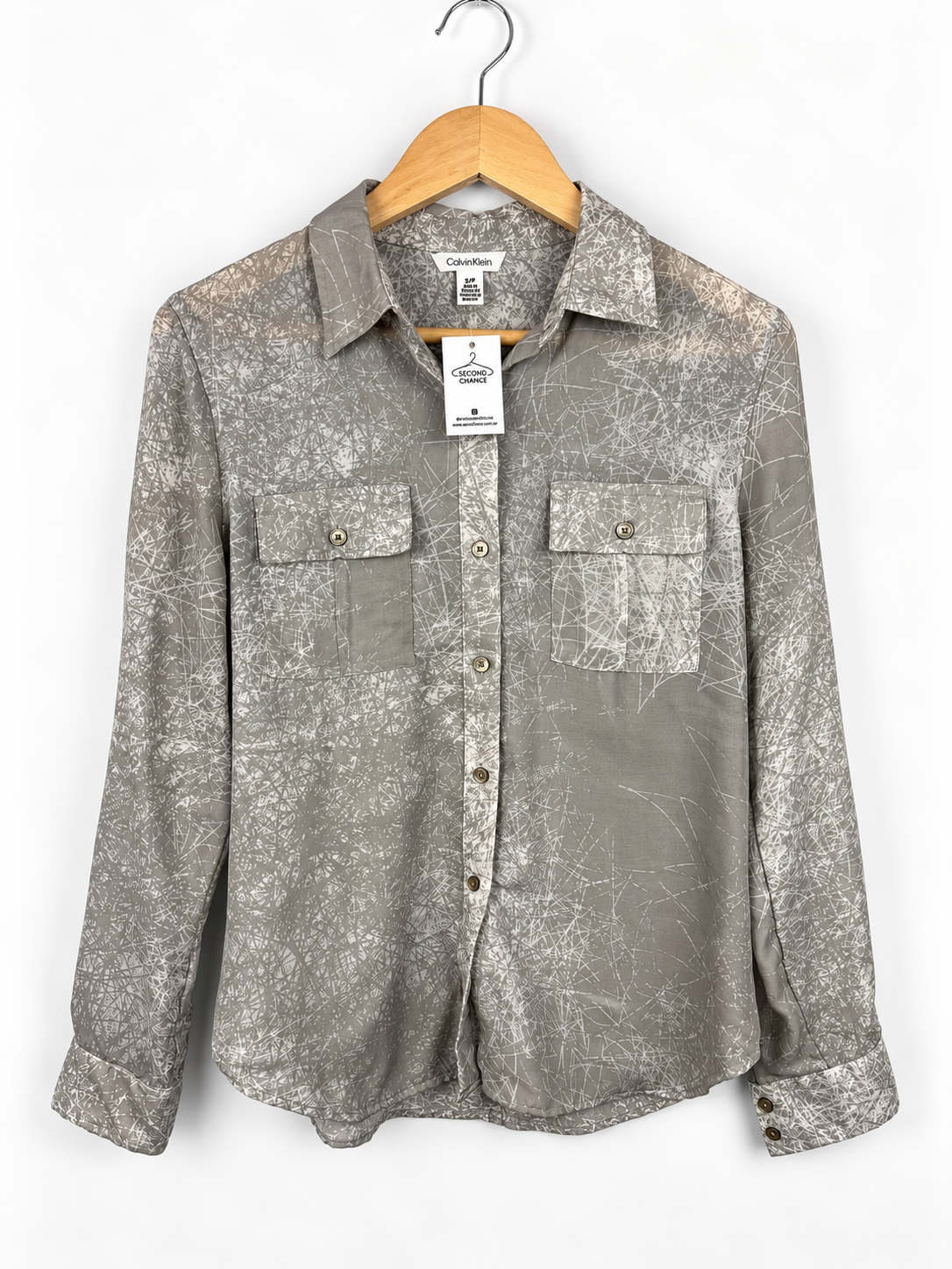 CAMISA GRIS CALVIN KLEIN (S)