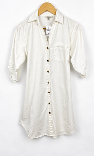 VESTIDO CAMISERO BLANCO M P H COLLECTION (M)