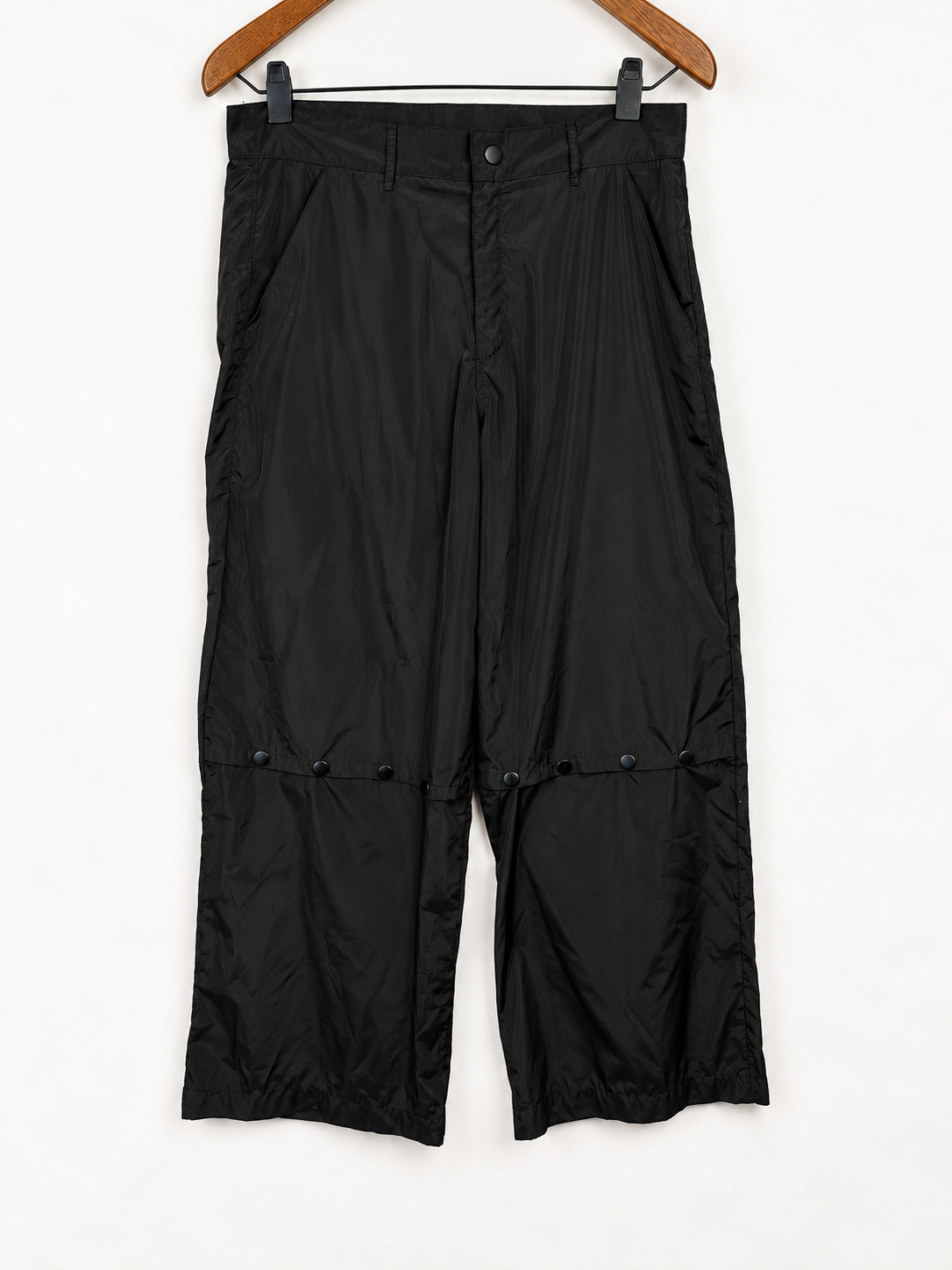 PANTALON WIDE LEG NEGRO SIN MARCA (M)