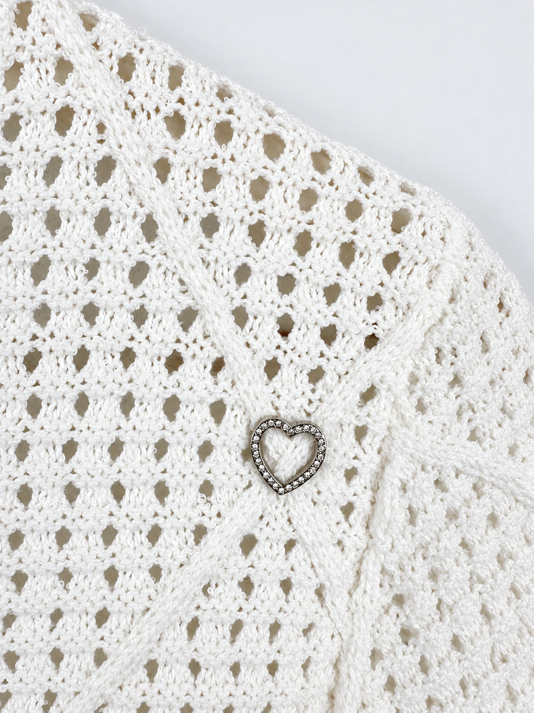 SAQUITO DE LANA BLANCO CON STRASS CORAZON LIZETTE COLLECTION (S) - Imagen 2