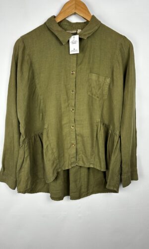 CAMISA DE LINO VERDE HOLDING HORESES (XS)