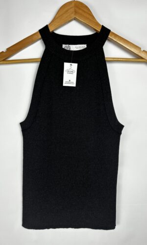 MUSCULOSA  DE HILO NEGRA ZARA  (M)
